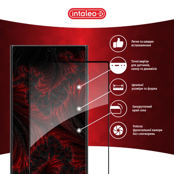 Фото - Захисне скло для смартфону Intaleo Full Glue 3D Glass for Samsung S23 Ultra Black (1283126576492)