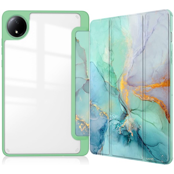 Фото - Чохол для планшета BeCover Soft Edge TPU з кріпленням для стілусу for Xiaomi Redmi Pad SE 8.7'' Green Marble (712574)