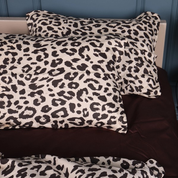 Фото - Комплект постільної білизни MirSon Сатин 22-1409 Leopard Chic 175х210 (2200011122120)