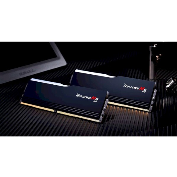 Фото - Пам'ять DDR G.Skill Ripjaws M5 RGB Black DDR5-6000 32GB (2x16GB) (F5-6000J3238F16GX2-RM5RK)