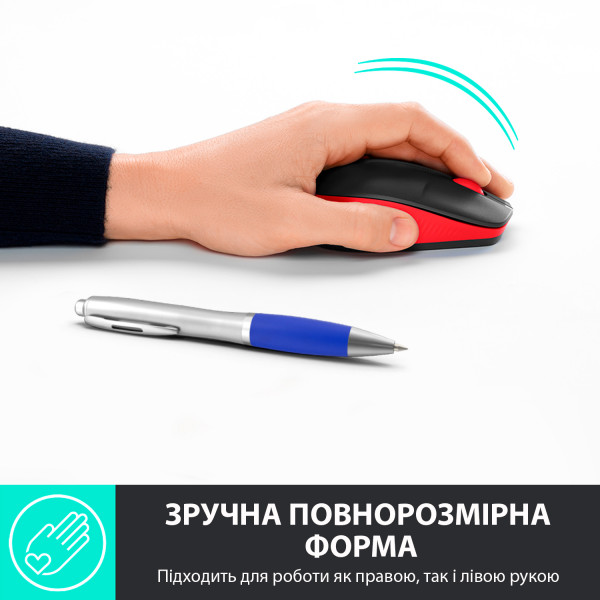 Фото - Уцінка - Миша бездротова Logitech M190 Red (910-005908) #