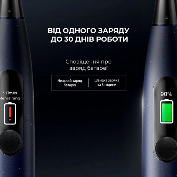 Фото - Зубная щетка электрическая Oclean X Plus Pro Digital Blue (6970810556186)