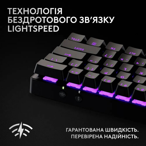 Фото - Клавіатура бездротова ігрова Logitech G Pro X 60 LightSpeed Black (920-011911)