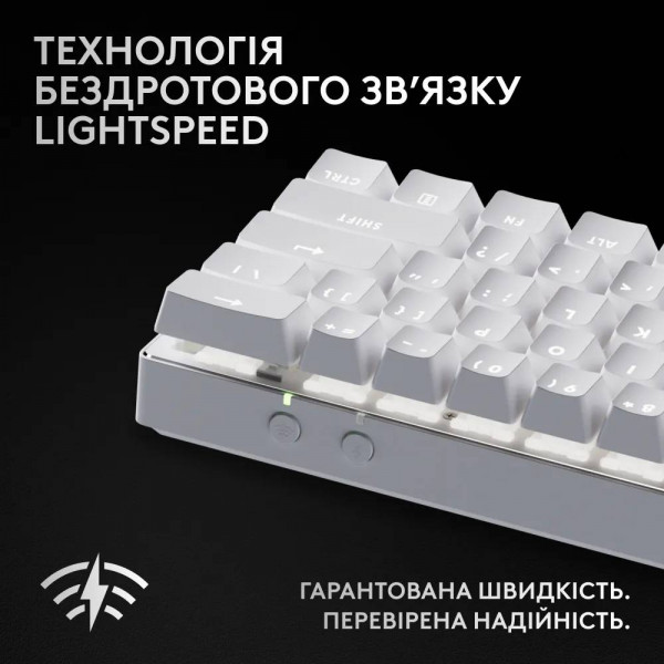 Фото - Клавиатура беспроводная игровая Logitech G Pro X 60 LightSpeed White (920-011930)