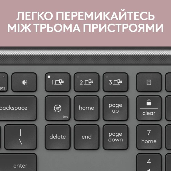 Фото - Клавиатура беспроводная Logitech Signature Slim Wireless Keyboard K950 Graphite (920-012465)