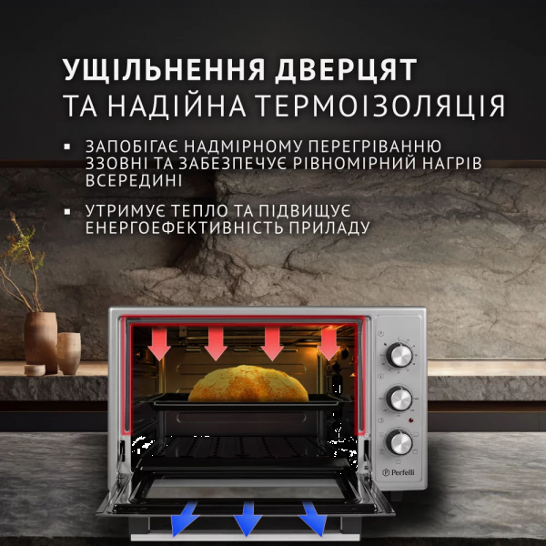 Фото - Печь электрическая Perfelli TRIMO 37 GREY