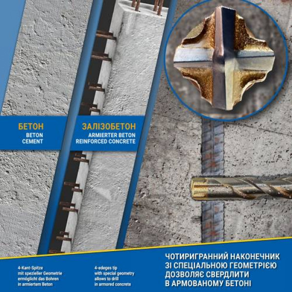 Фото - Набор буров S&R Meister 4X Cutter HSS sds-plus 6 шт. (211241006)