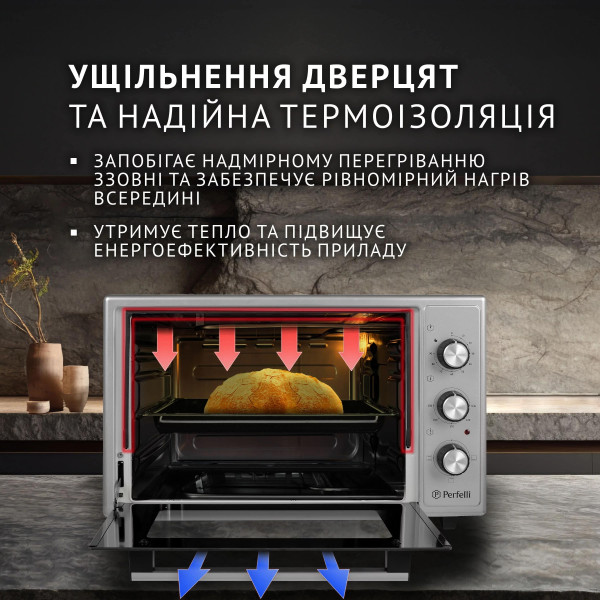 Фото - Печь электрическая Perfelli CLASSIC 37 GREY