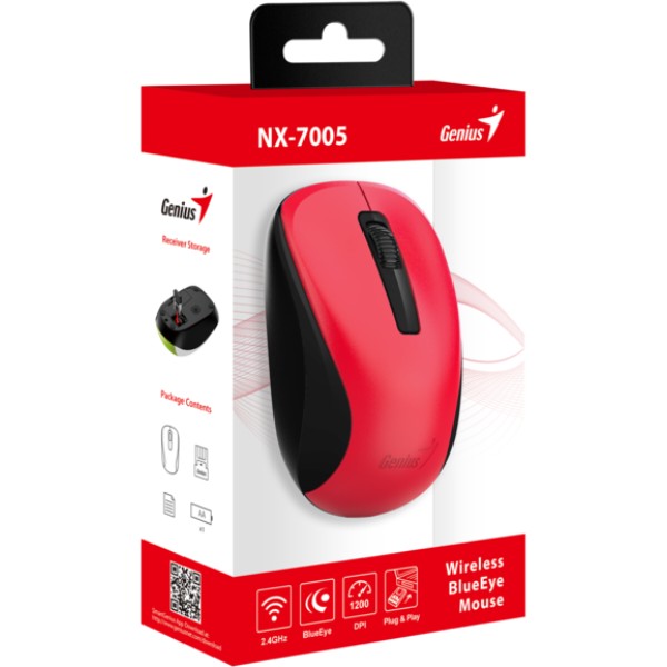 Фото - Миша бездротова Genius NX-7005 Red NP (31030017403)