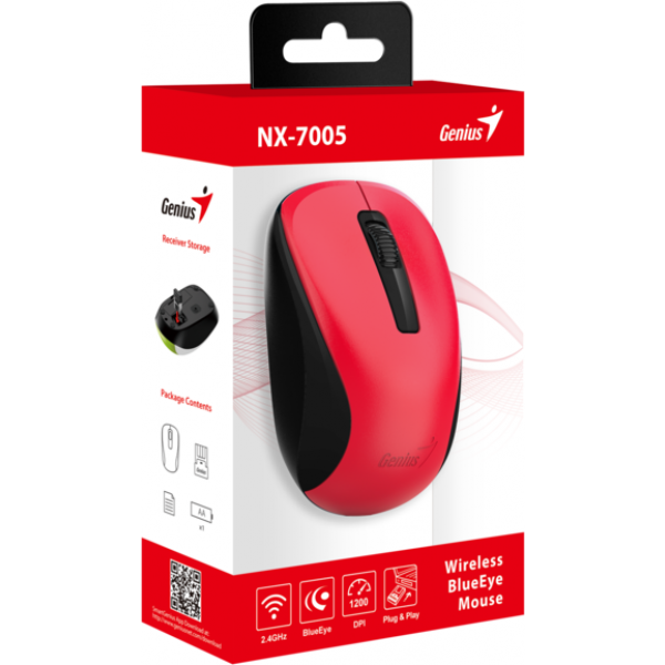 Фото - Миша бездротова Genius NX-7005 Red NP (31030017403)