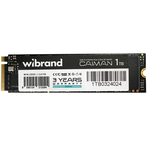 Фото - SSD-накопичувач внутрішній Wibrand Caiman 1TB NVMe 2280 PCIe 3.0 3D NAND (WIM.2SSD/CA1TB)