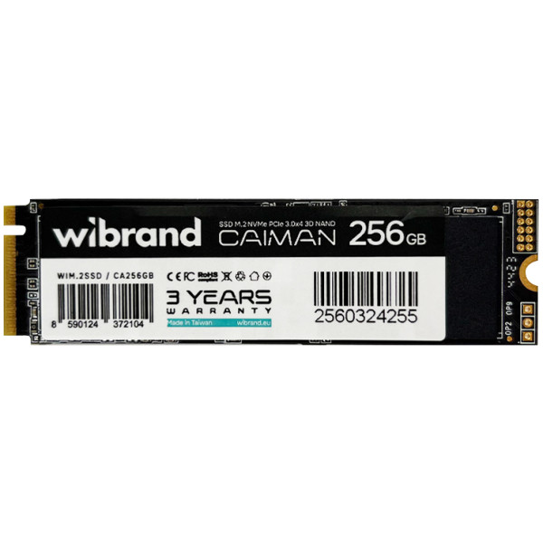 Фото - SSD-накопичувач внутрішній Wibrand Caiman 256GB NVMe 2280 PCIe 3.0 3D NAND (WIM.2SSD/CA256GB)