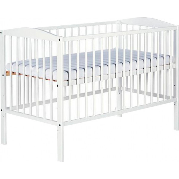 Фото - Ліжечко дитяче прямокутне Klups Henry 120х60 см White (HENRY3)