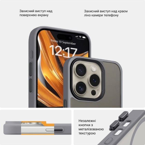 Фото - Чохол для смартфону Armorstandart Uniq Magsafe for Apple iPhone 15 Pro Grey (ARM75278)