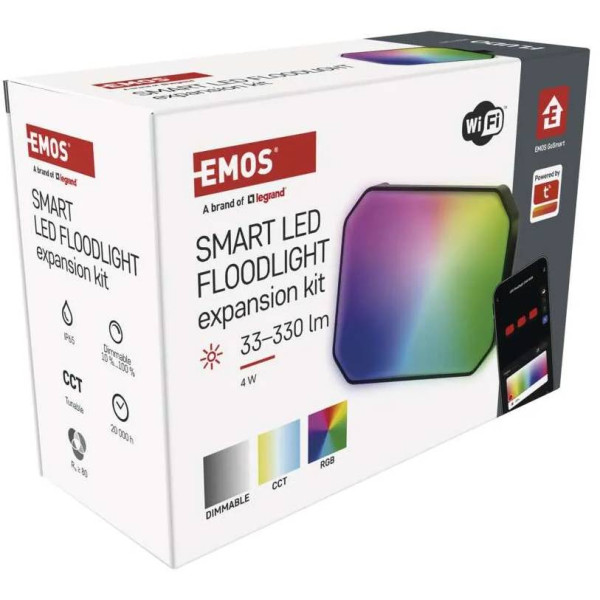 Фото - Світлодіодний прожектор EMOS ZIW181R,1 шт,4Вт,RGBIC,WIFI