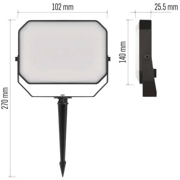 Фото - Світлодіодний прожектор EMOS ZIW181R,1 шт,4Вт,RGBIC,WIFI