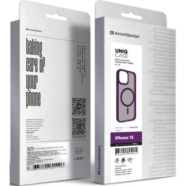 Фото - Чохол для смартфону Armorstandart Uniq Magsafe for Apple iPhone 15 Purple (ARM75309)