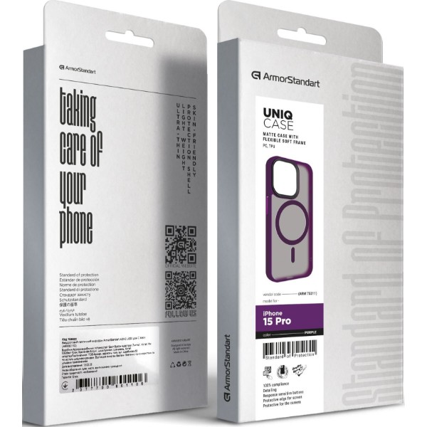 Фото - Чохол для смартфону Armorstandart Uniq Magsafe for Apple iPhone 15 Pro Purple (ARM75311)