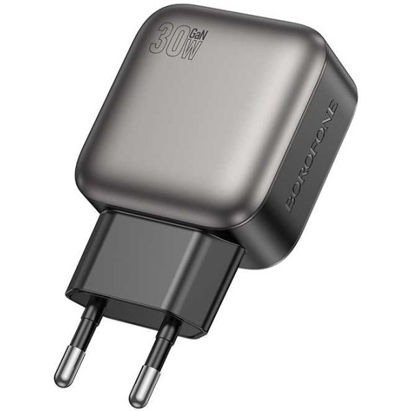 Фото - Мережевий зарядний пристрій BOROFONE BAS55A Absolute PD30W+QC3.0 charger(EU) Black (6941991116230)