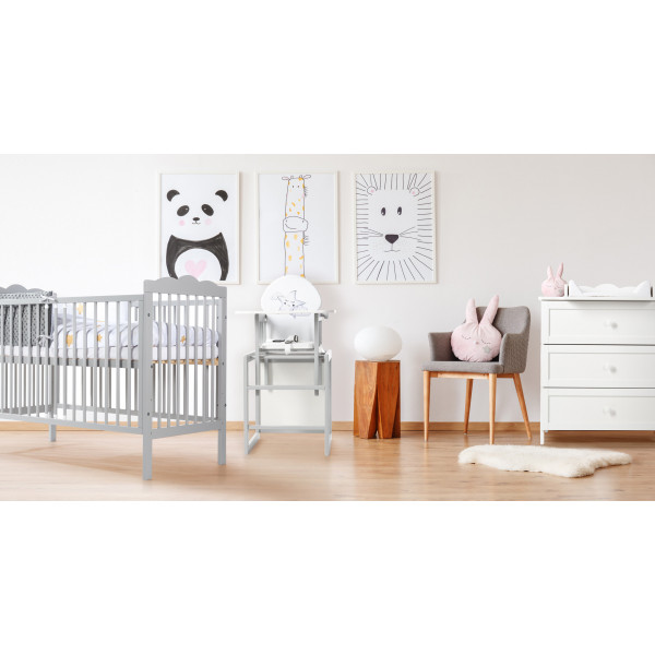 Фото - Ліжечко дитяче прямокутне Klups Oliver 120х60 см Gray (OLIVER1)