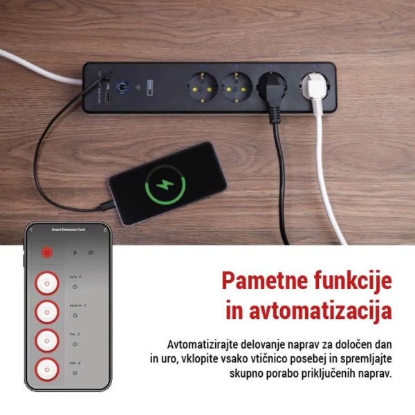 Фото - Сетевой фильтр EMOS Умный P1422SM 2 м 4 гнезда, ПВХ, USB-A, USB-C, Wi-Fi 1,5 мм2