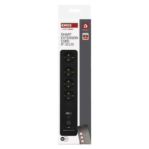 Фото - Сетевой фильтр EMOS Умный P1422SM 2 м 4 гнезда, ПВХ, USB-A, USB-C, Wi-Fi 1,5 мм2
