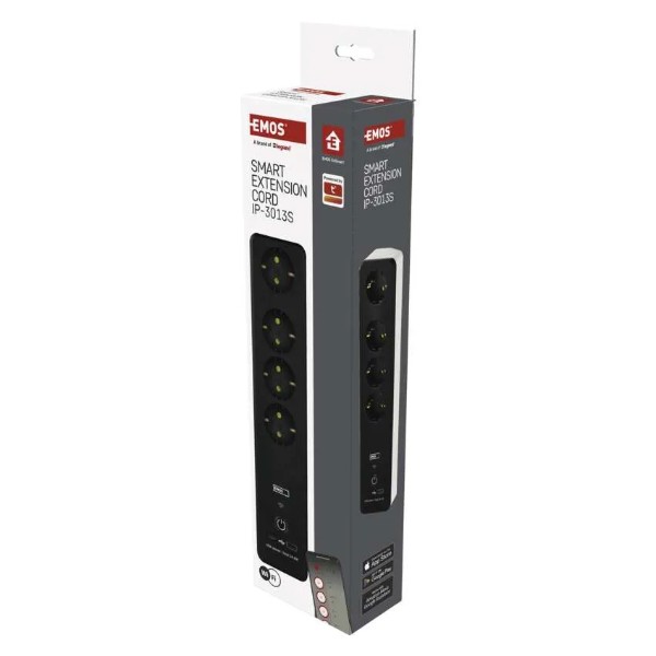 Фото - Сетевой фильтр EMOS Умный P1422SM 2 м 4 гнезда, ПВХ, USB-A, USB-C, Wi-Fi 1,5 мм2