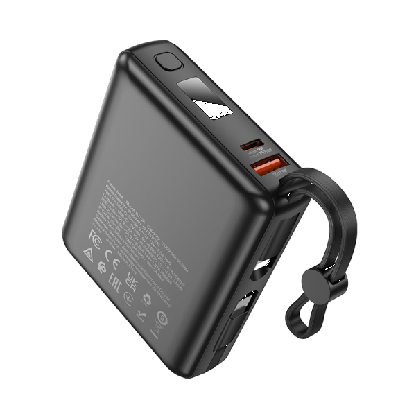 Фото - Батарея мобільна BOROFONE BJ70A Vigorous 22.5W+PD20W fully compatible power bank with cable 15000mAh Black (6941991116698)