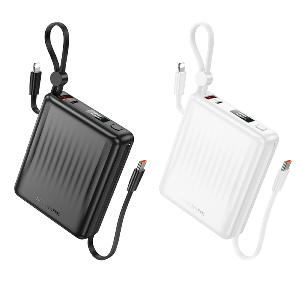 Фото - Батарея мобільна BOROFONE BJ70A Vigorous 22.5W+PD20W fully compatible power bank with cable 15000mAh Black (6941991116698)