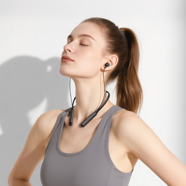 Фото - Наушники вкладыши беспроводные BOROFONE BE72 Sun neck hanging BT earphones Black (6941991124518)