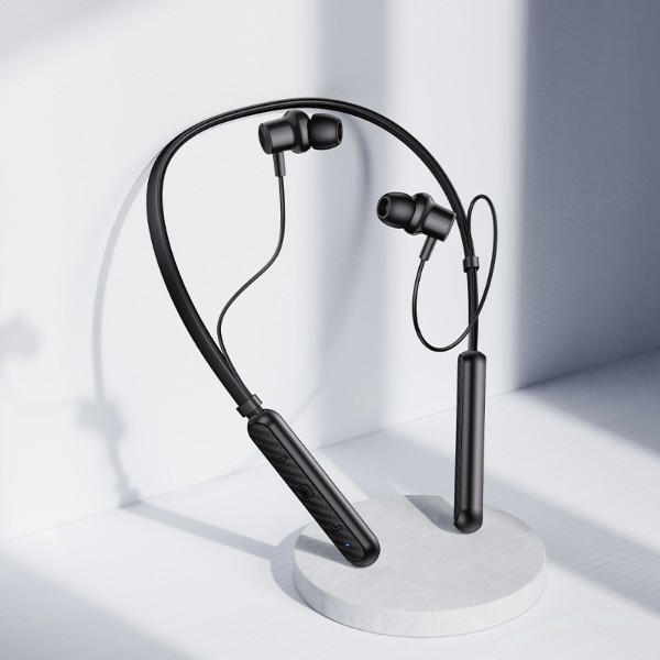 Фото - Наушники вкладыши беспроводные BOROFONE BE72 Sun neck hanging BT earphones Black (6941991124518)