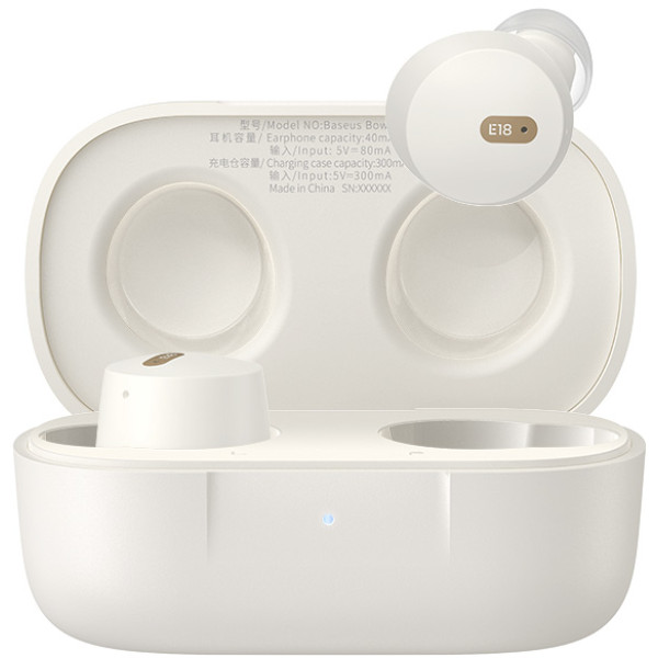 Фото - Навушники вкладиші бездротові TWS Baseus Bowie E18 True Wireless Earphones  Stellar White (A00023800223-00)
