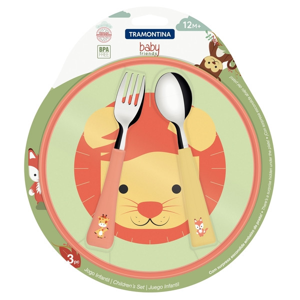 Фото - Набір дитячий 3 пр. Tramontina Baby Friends 3 пр. (23797/907)