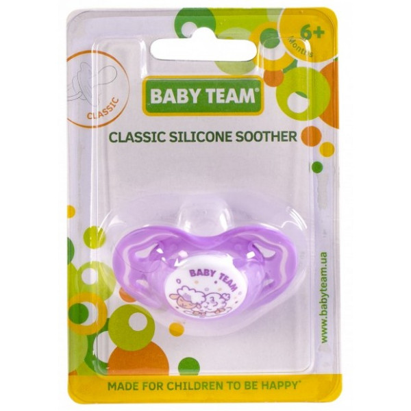Фото - Симетрична пустушка Baby Team силіконова (3014 _фіолетовая)