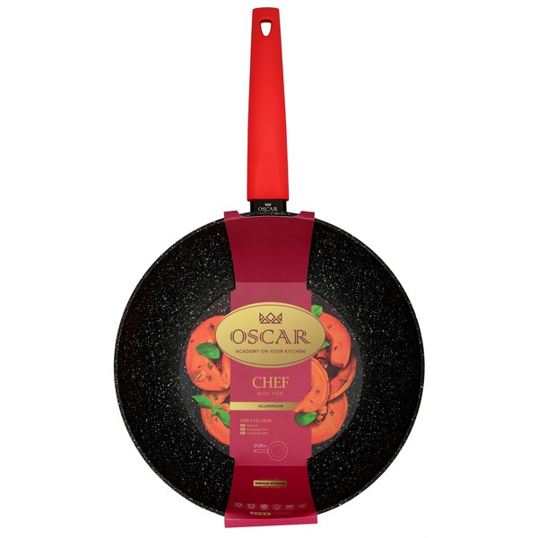 Фото - Сковорода ВОК OSCAR Chef 28 см (OSR-1101-28 w)
