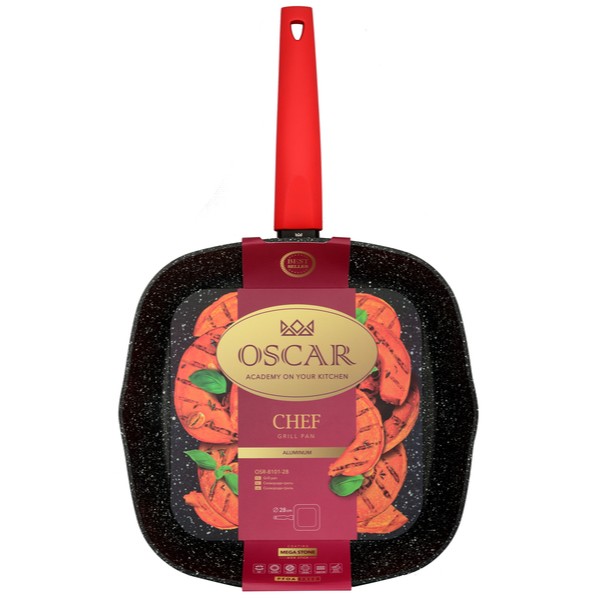 Фото - Сковорода гриль OSCAR Chef 28 см (OSR-8101-28)