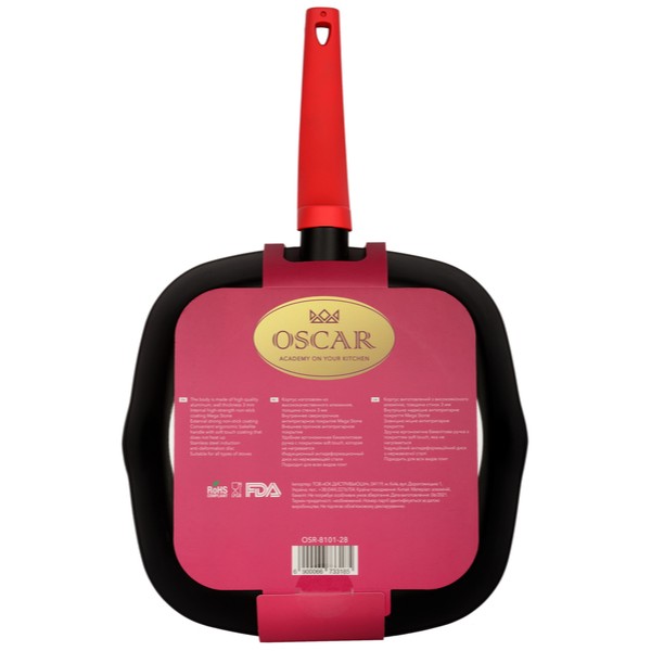 Фото - Сковорода гриль OSCAR Chef 28 см (OSR-8101-28)