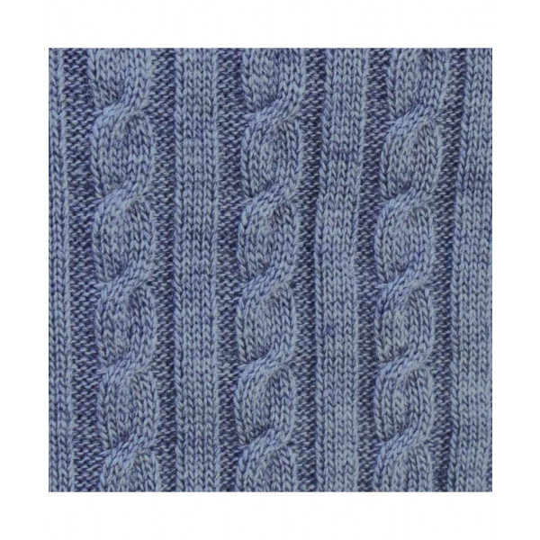 Фото - Плед полуторний Прованс коси SOFT синій меланж 140х180 см (011682)