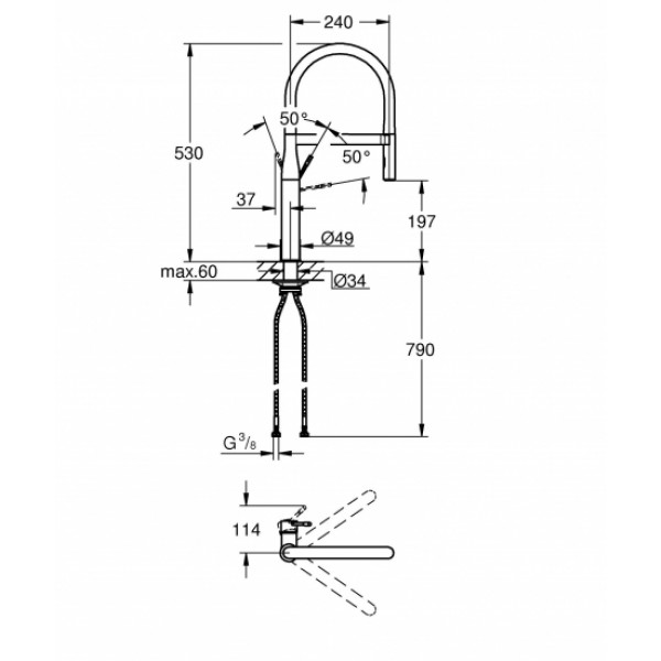 Фото - Кухонний змішувач Grohe Essence Графіт (30294A00)