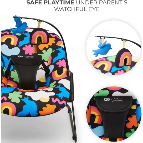 Фото - Крісло-шезлонг Kinderkraft Calmee Happy Shapes (KBCALM00HAP0000)