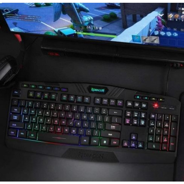 Фото - Клавиатура проводная игровая Redragon Harpe2 UKR RGB USB (77484)