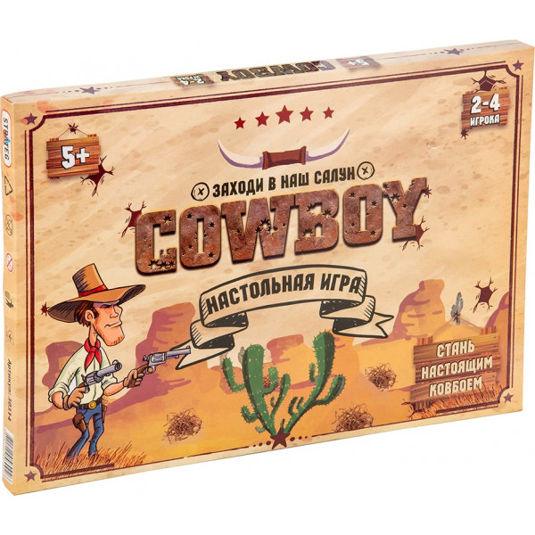 Фото - Настольная игра (5-7 лет) Strateg бродилка "Cowboy", рус (30314)