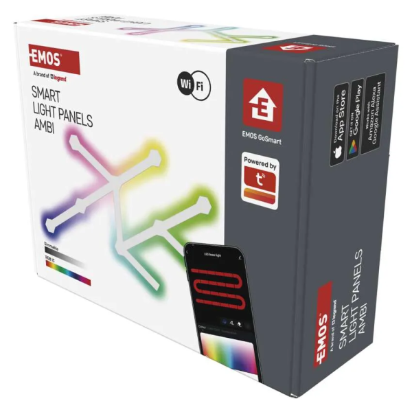 Фото - Світлодіодний світильник EMOS ZIW249R LINES 9 частин, білий, 34 Вт, RGBIC, WIFI