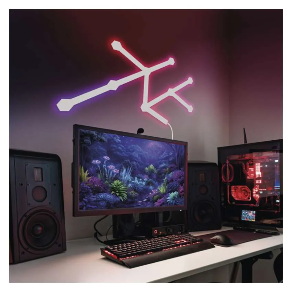 Фото - Світлодіодний світильник EMOS ZIW249R LINES 9 частин, білий, 34 Вт, RGBIC, WIFI