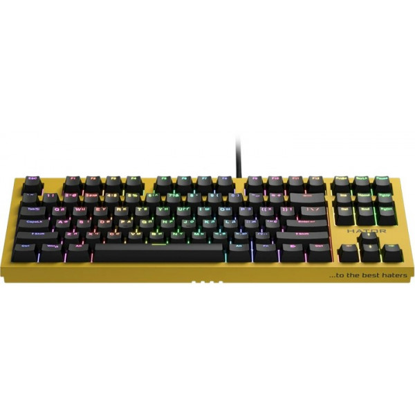 Фото - Клавіатура дротова ігрова Hator Skyfall TKL PRO ENG/UKR/RUS (HTK-657) Yellow