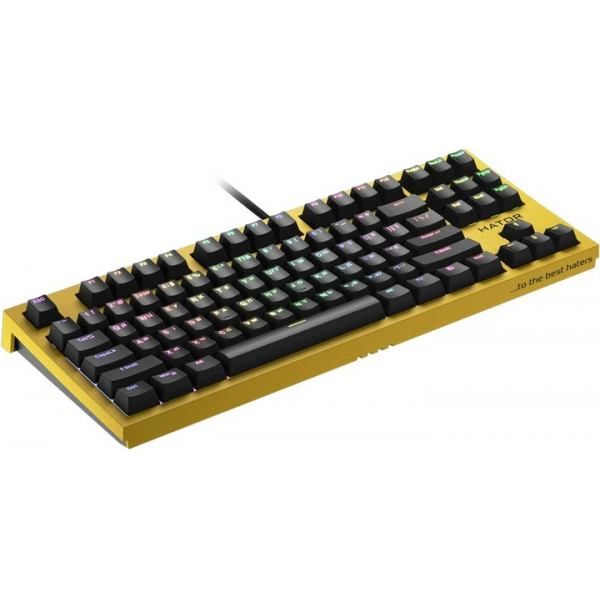 Фото - Клавіатура дротова ігрова Hator Skyfall TKL PRO ENG/UKR/RUS (HTK-657) Yellow