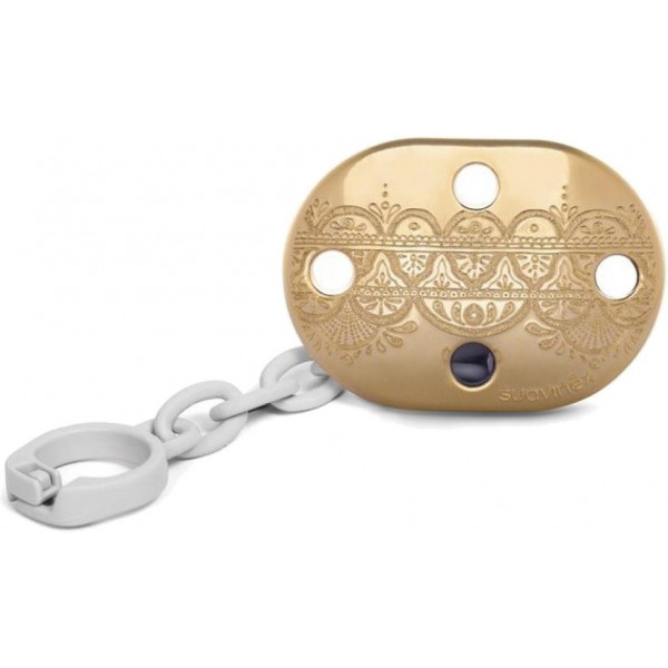 Фото - Тримач пустушок Suavinex Кліпса Couture, світло-сіра (304247)