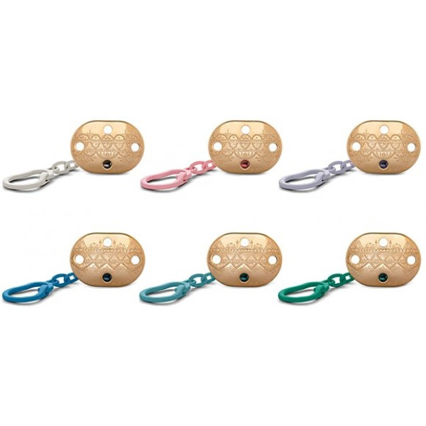 Фото - Тримач пустушок Suavinex Кліпса Couture, світло-сіра (304247)