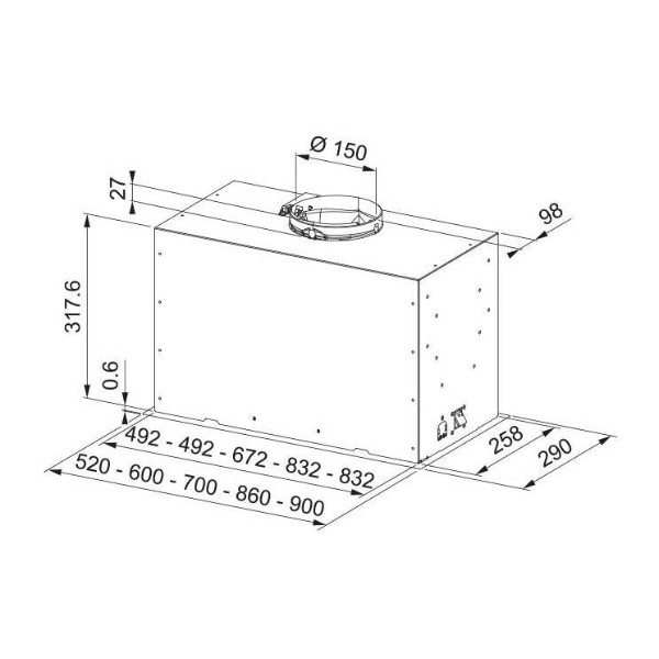 Фото - Уцінка - Витяжка вбудована Franke Box Flush Basic FBFE LG A52 (305.0729.554)