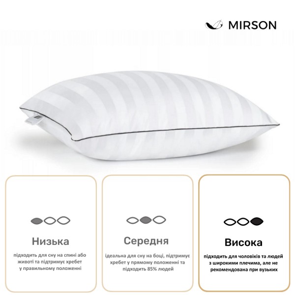 Фото - Подушка стандартная MirSon Extra Premium Royal 3051 высокая 60x60 см (2200000007100)